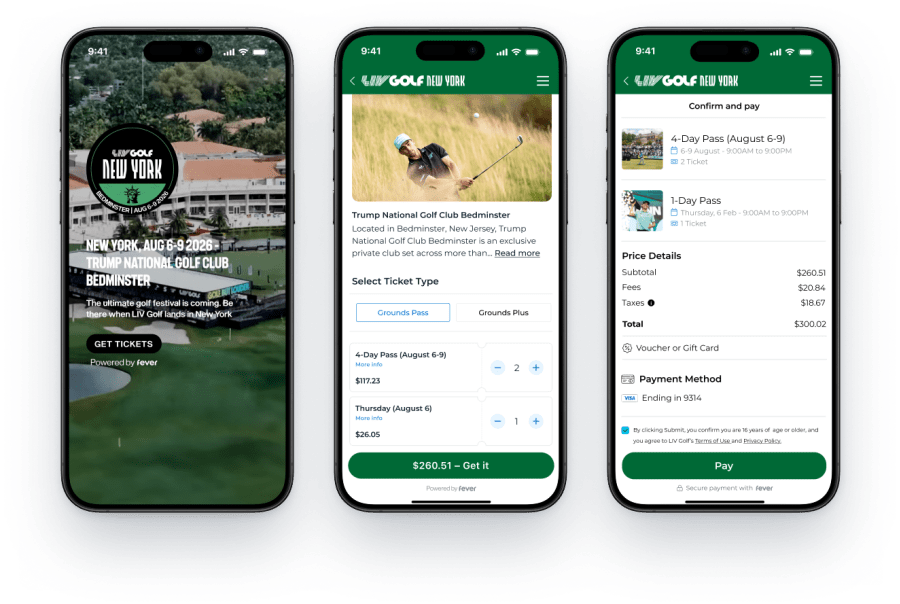 Conversion-optimized event pages