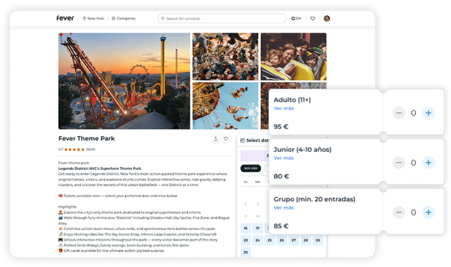 Software gestion parque atracciones
