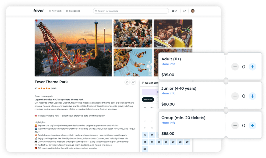 Theme park and amusement ticketing software