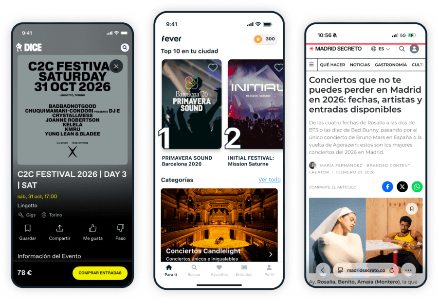 Marketing para conciertos y festivales