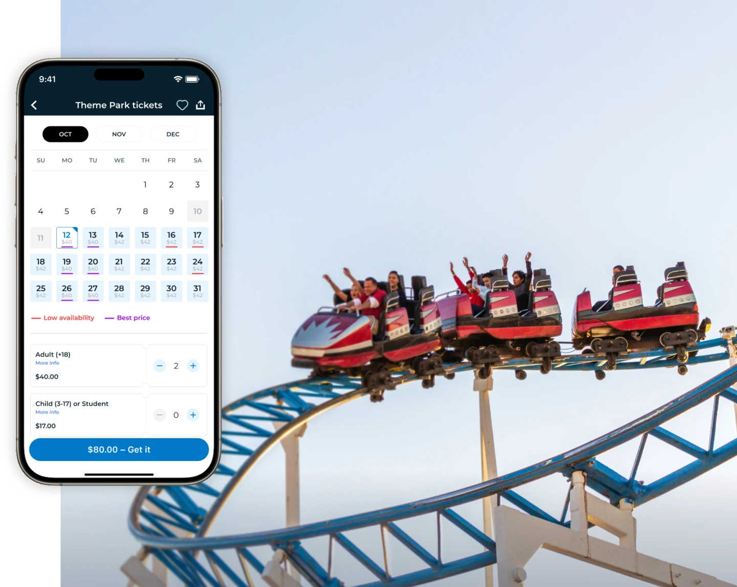 Software ticketing theme parks